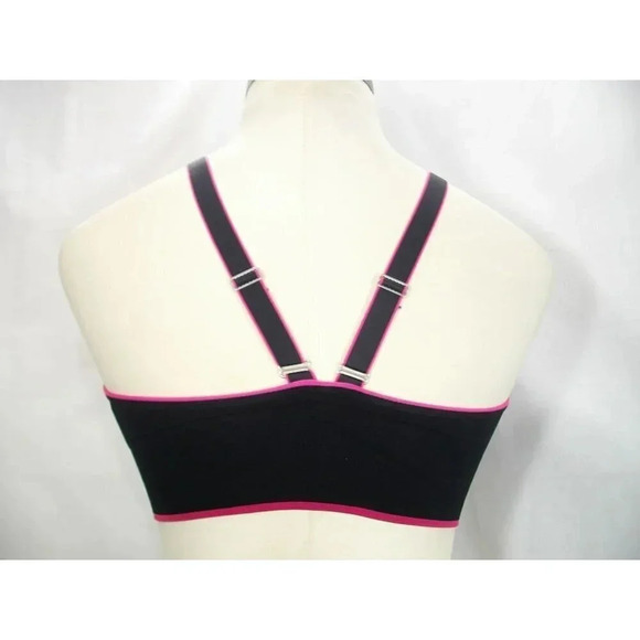 SMALL DKNY 835002 Fusion Energy Wire Free Bra Bralette Black & Pink NWT - Picture 4 of 4